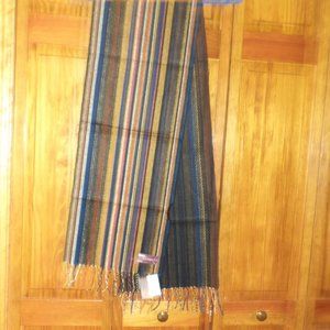 BETTER THAN CASHMERE multi color stripes scarf - new